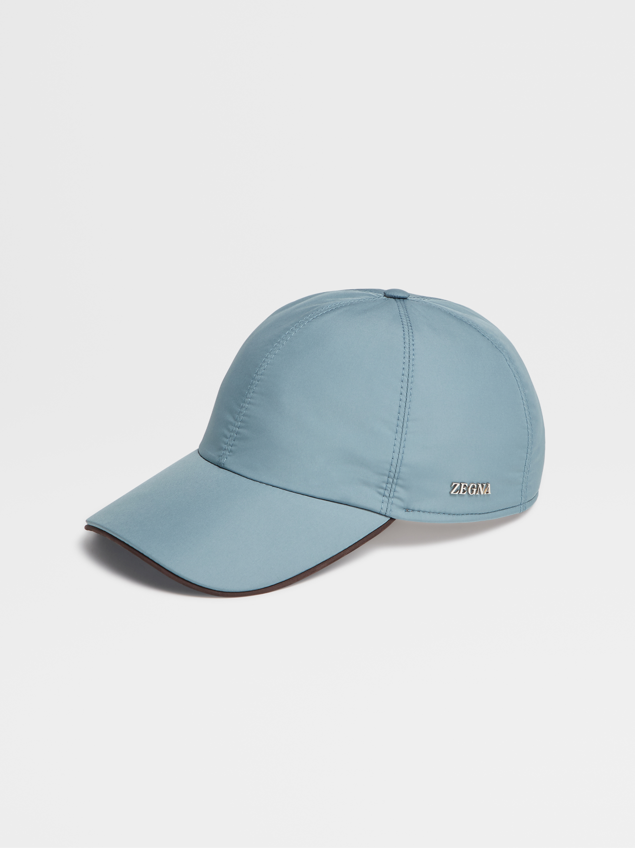 Cappello da Baseball in Tessuto Tecnico Celeste